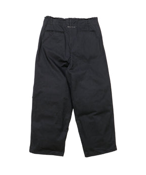 COTTON SERGE ONE TUCK PANTS : TELE CUT (FIGURE EX.)