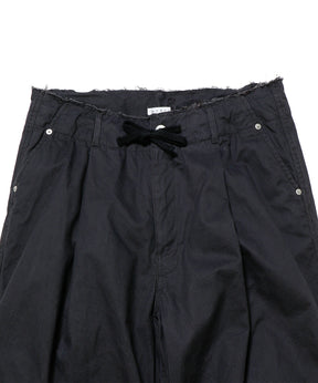 COTTON SERGE ONE TUCK PANTS : TELE CUT (FIGURE EX.)