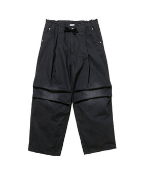 COTTON SERGE ONE TUCK PANTS : TELE CUT (FIGURE EX.)