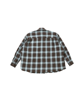 COTTON TWILL OMBRE CUT-OFF REGULAR SHIRT