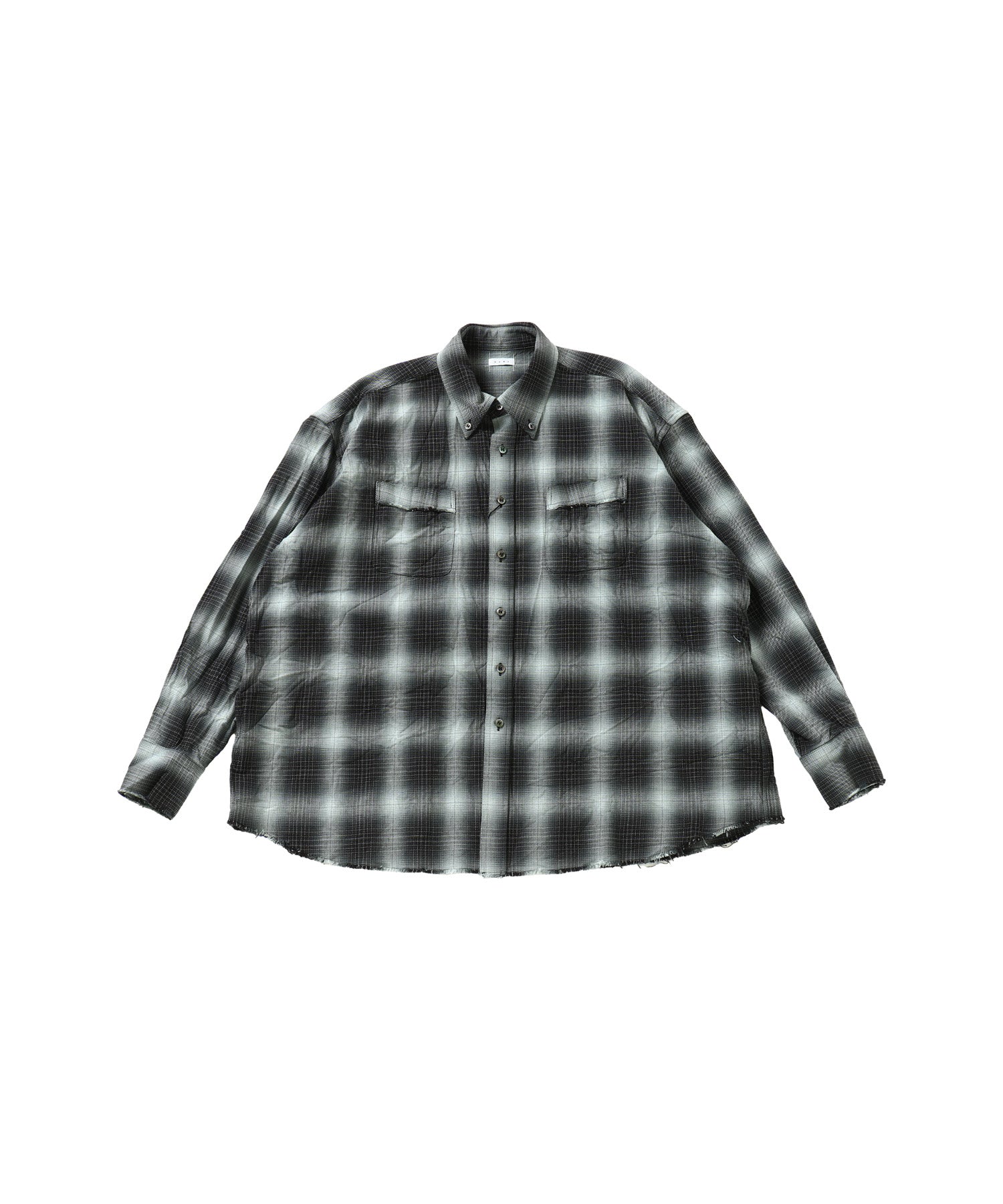 COTTON TWILL OMBRE CUT-OFF REGULAR SHIRT