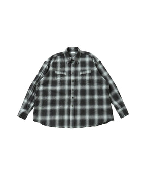 COTTON TWILL OMBRE CUT-OFF REGULAR SHIRT