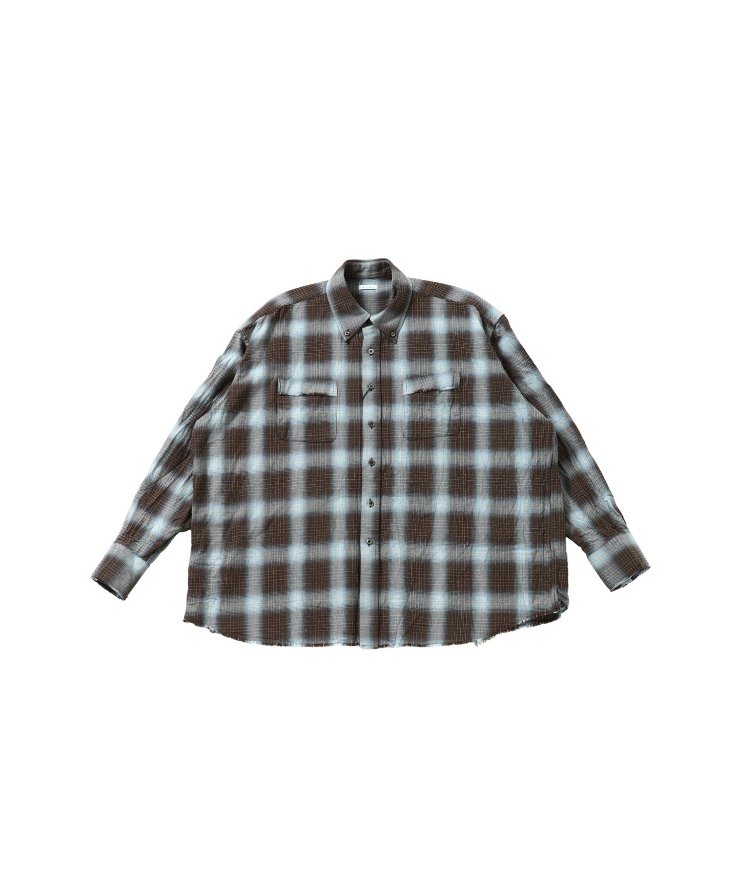 Name. / OMBRE CHECK CUT-OFF SHIRT チェック COTTON TWILL OMBRE CUT-OFF REGULAR SHIRT – Name. OFFICIAL STORE