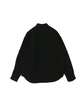 WOOL/LINEN WIDE SHIRT