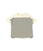 DWELLER BOAT NECK S/S TEE COTTON JERSEY BORDER