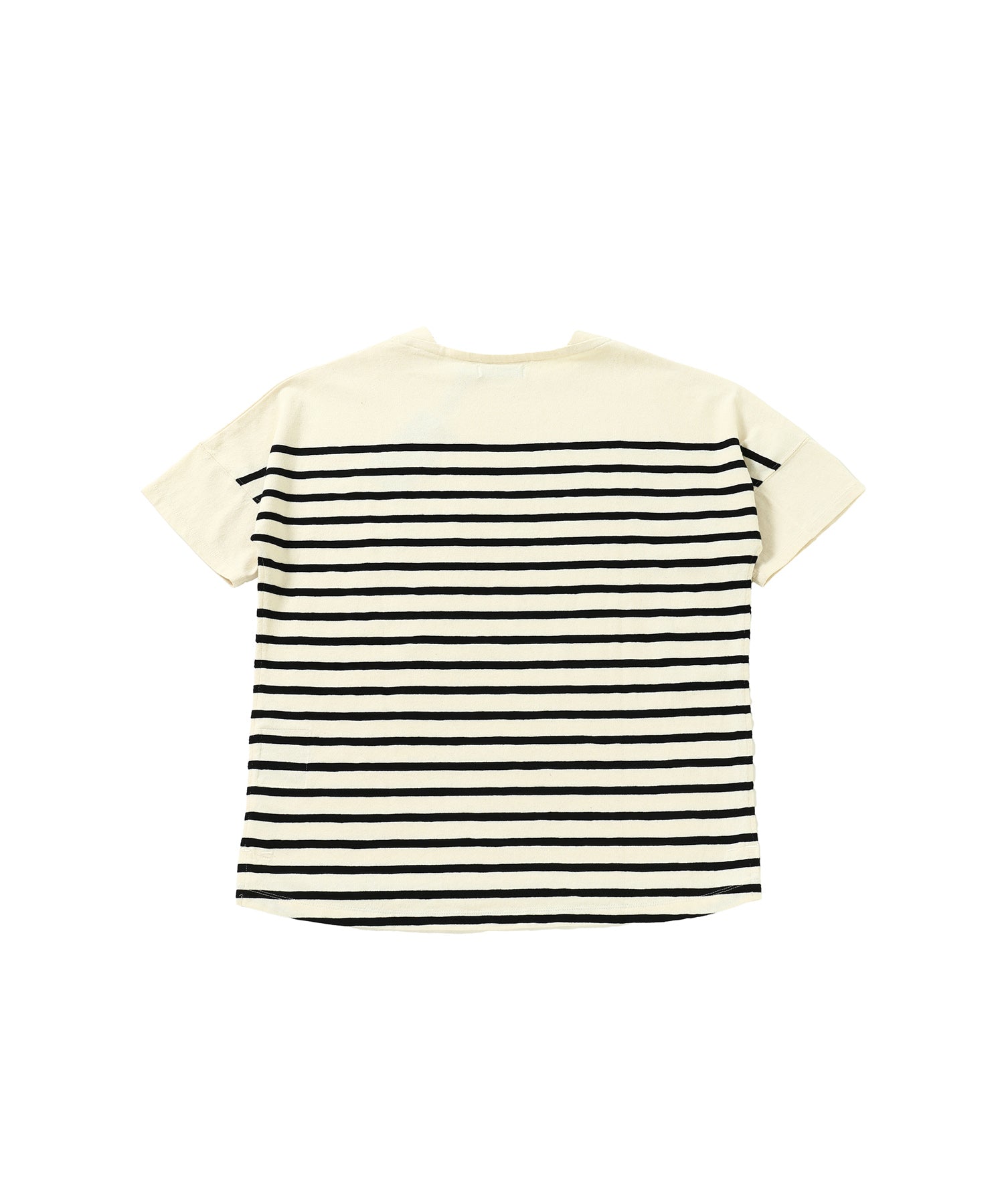 DWELLER BOAT NECK S/S TEE COTTON JERSEY BORDER