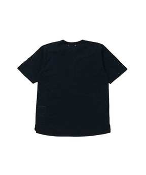 DWELLER S/S HENLEY NECK TEE COTTON JERSEY OVERDYED