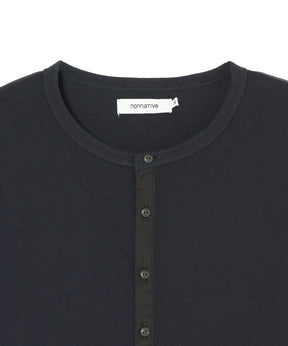 DWELLER L/S HENRY NECK TEE COTTON JERSEY