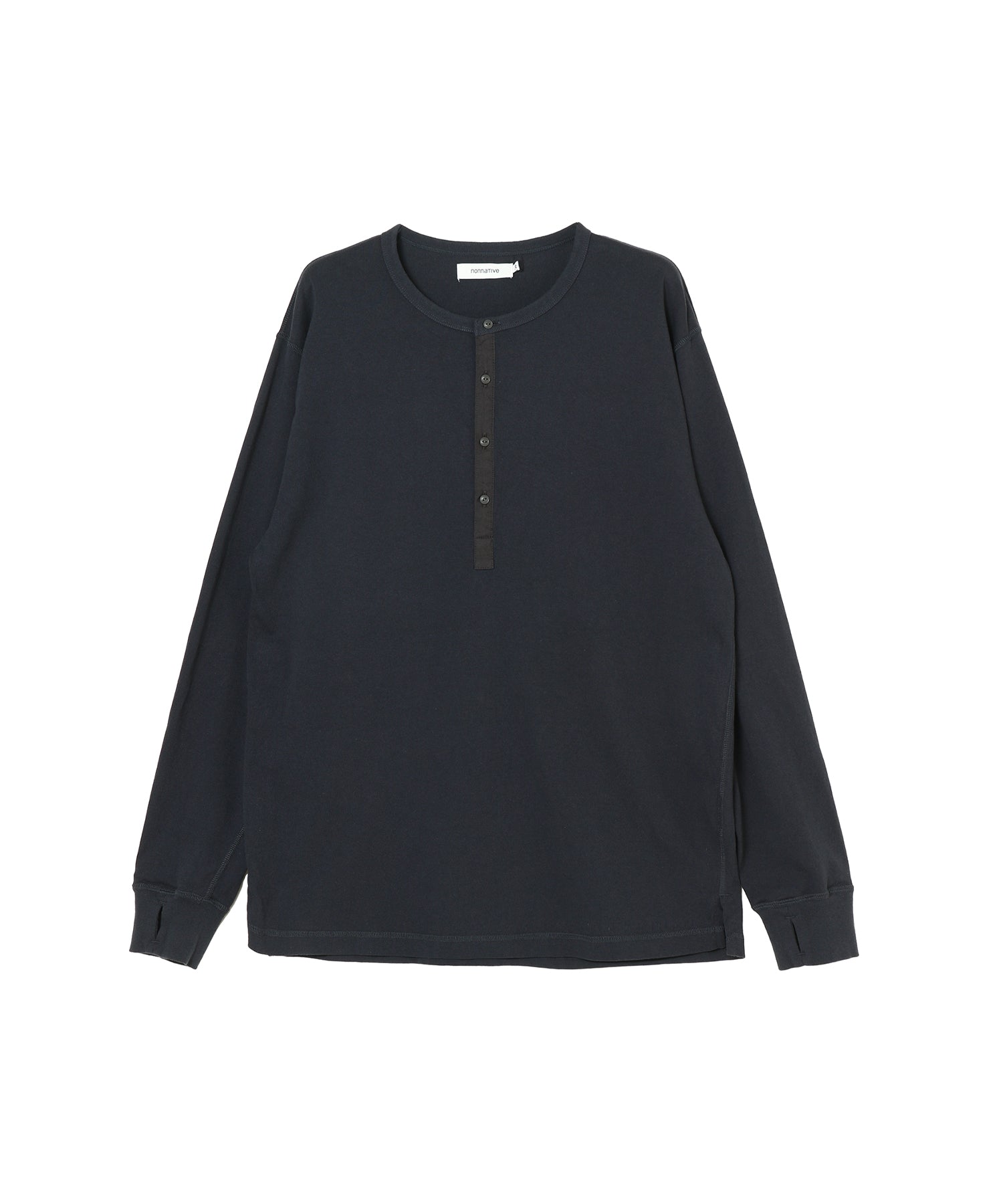 DWELLER L/S HENRY NECK TEE COTTON JERSEY