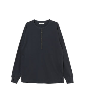DWELLER L/S HENRY NECK TEE COTTON JERSEY