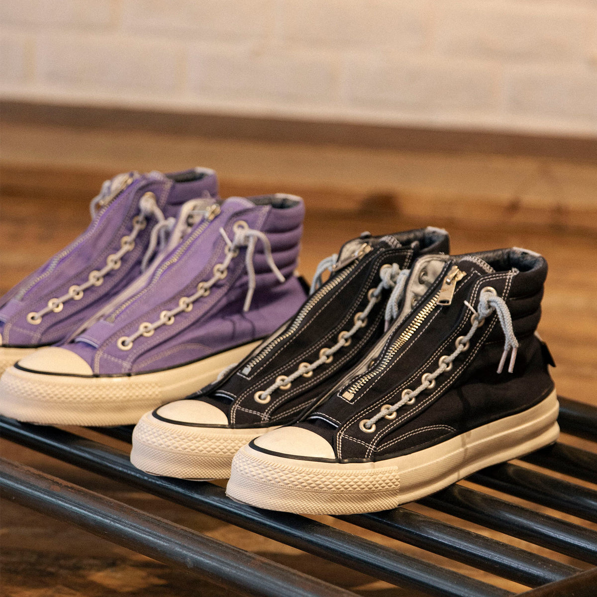 SPINGLE × nonnative DWELLER TRAINER 2 HI COTTON CANVAS OVERDYED 