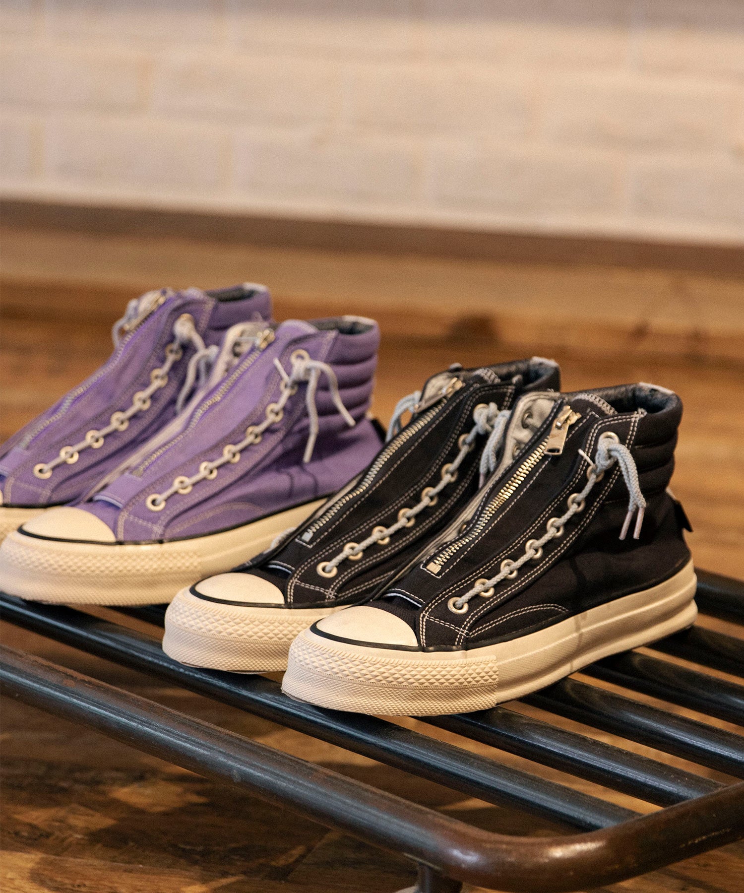 SPINGLE × nonnative DWELLER TRAINER 2 HI COTTON CANVAS OVERDYED WITH GORE-TEX