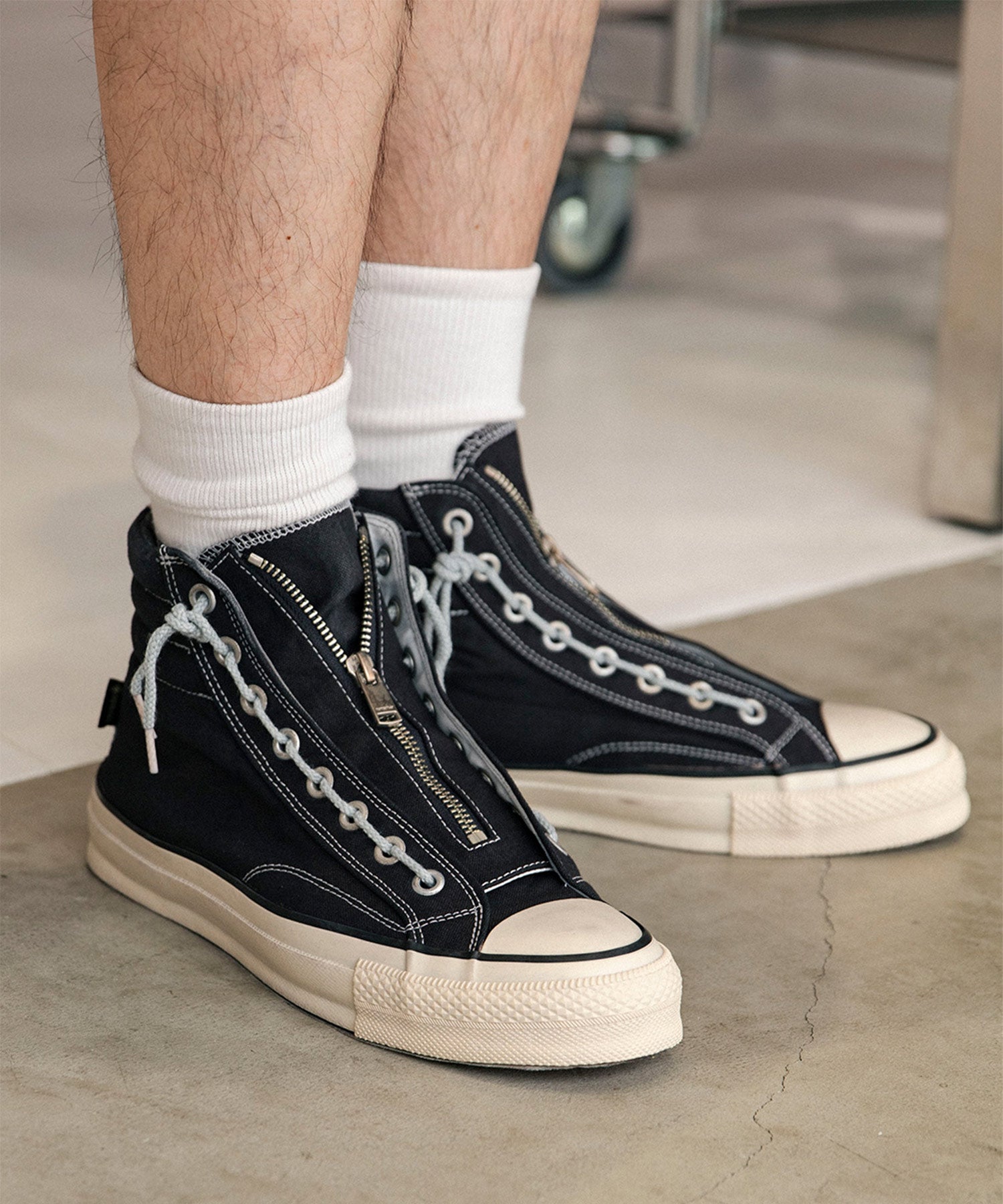 SPINGLE × nonnative DWELLER TRAINER 2 HI COTTON CANVAS OVERDYED WITH GORE-TEX