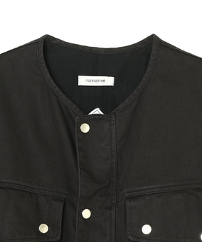 RIDER JACKET COTTON DRILL PIGMENT DYE WITH WINDSTOPPER