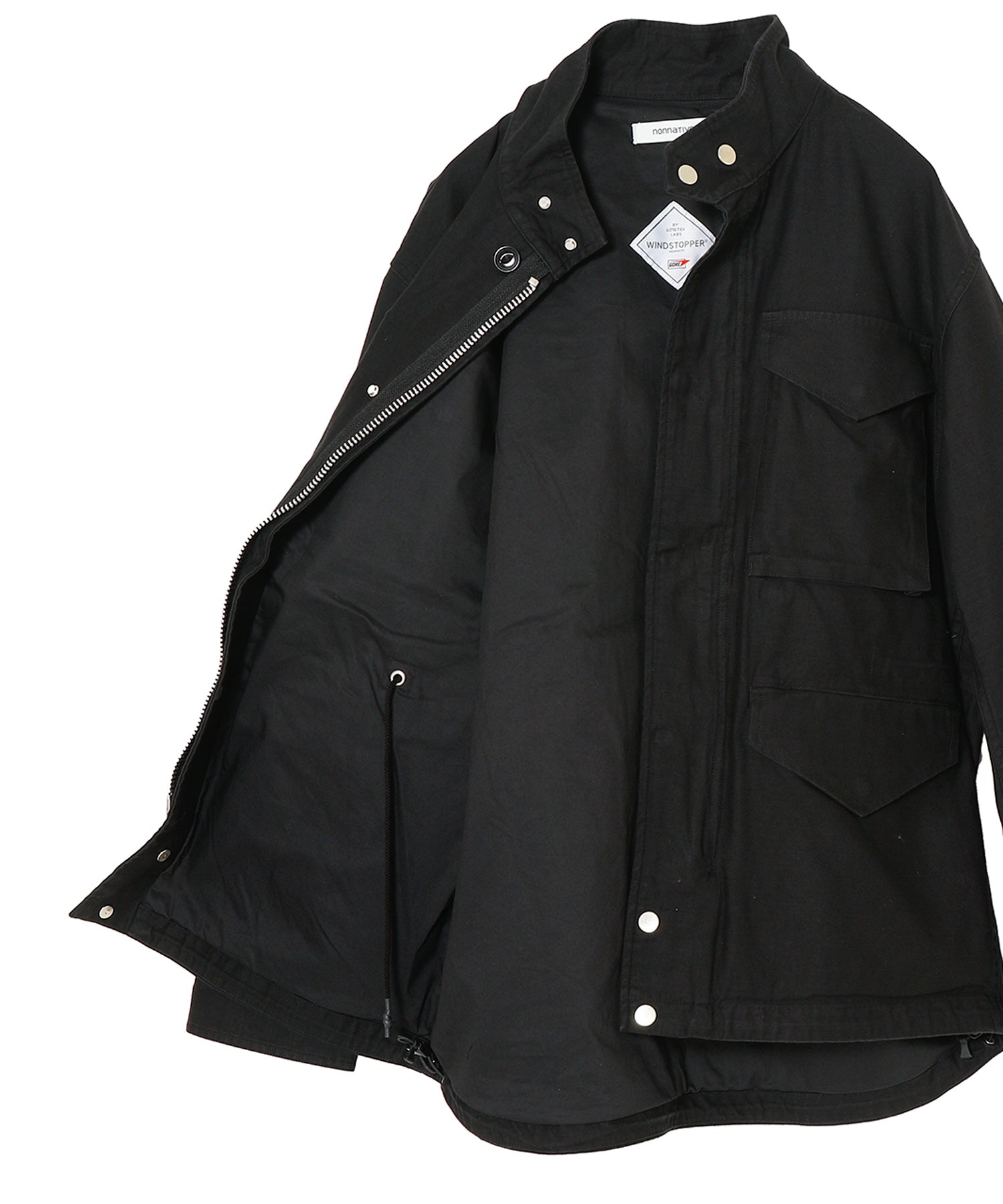 TROOPER JACKET COTTON BACKSATIN PIGMENT DYE WITH WINDSTOPPER