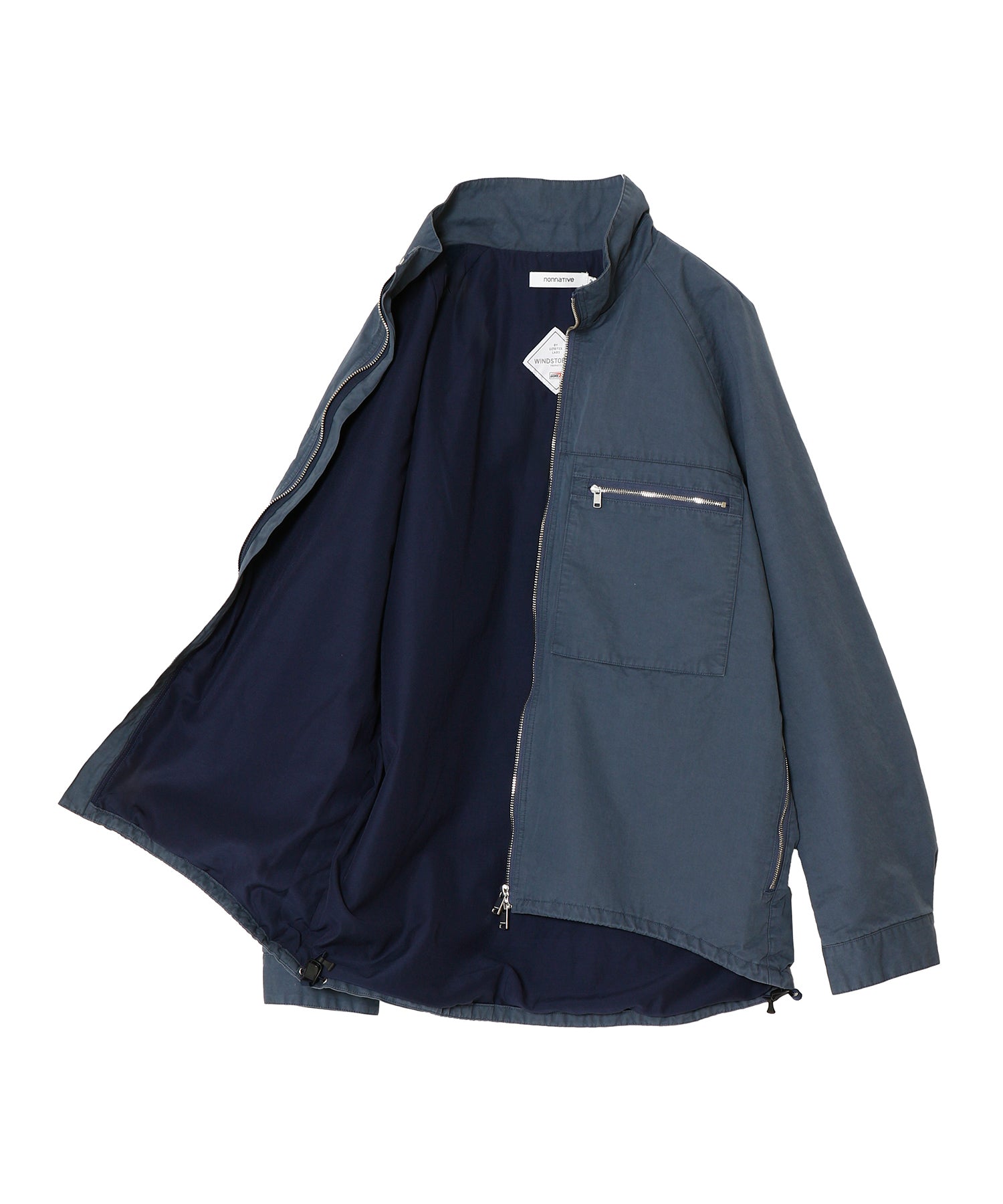 HIKER FULL ZIP JACKET C/Li TWILL PIGMENT DYE WITH WINDSTOPPER(R