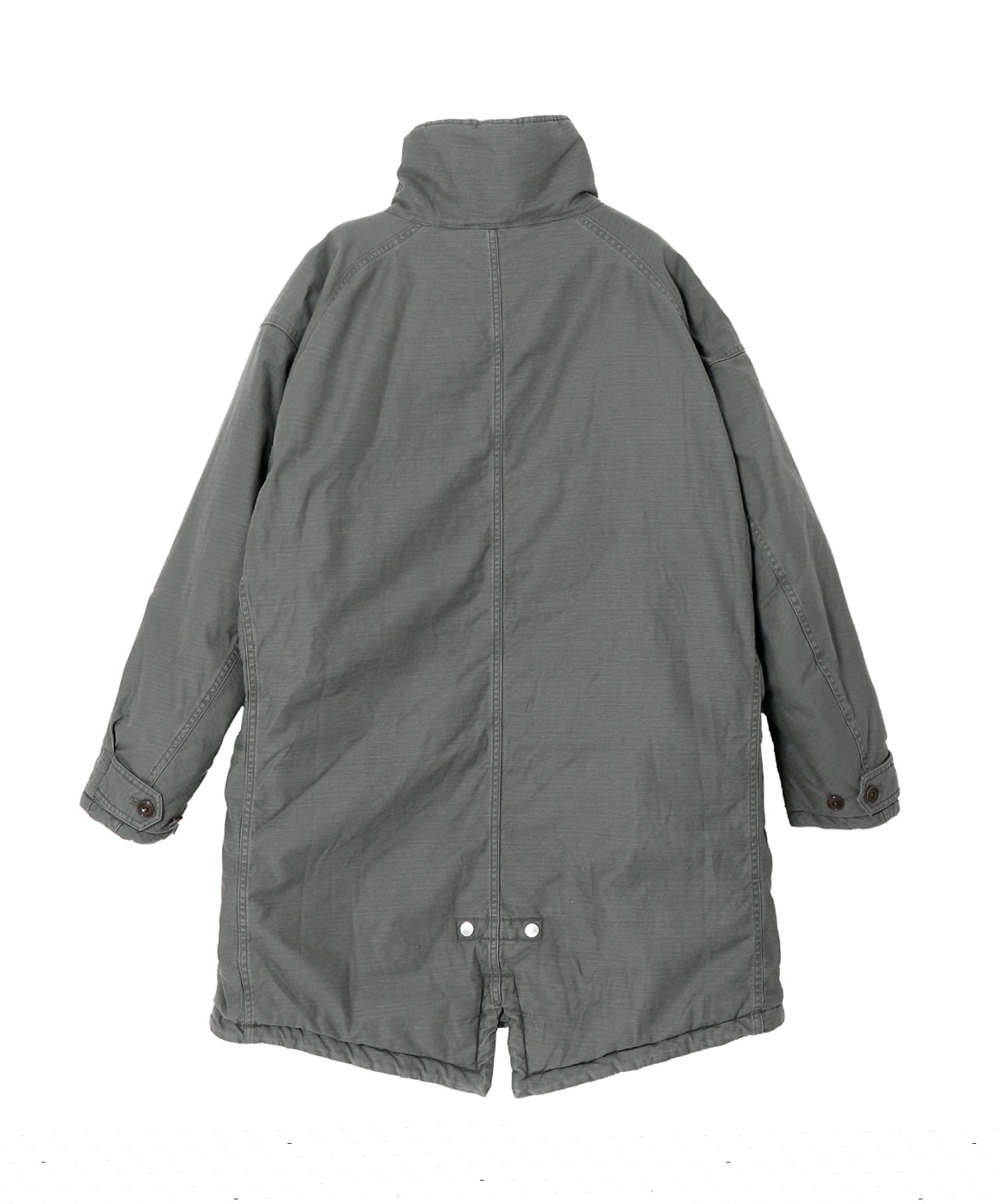 TROOPER PUFF COAT COTTON BACKSATIN PIGMENT DYE WITH WINDSTOPPER