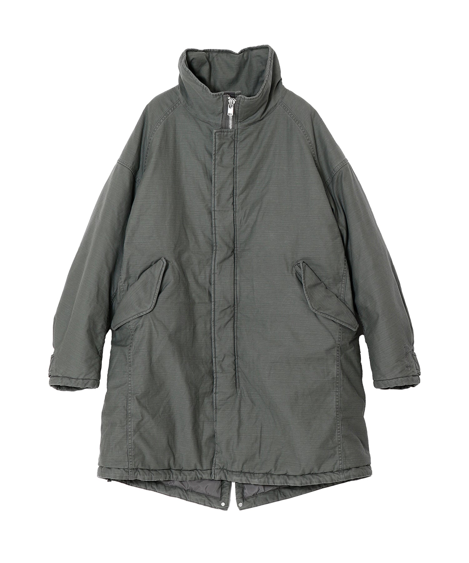 TROOPER PUFF COAT COTTON BACKSATIN PIGMENT DYE WITH WINDSTOPPER