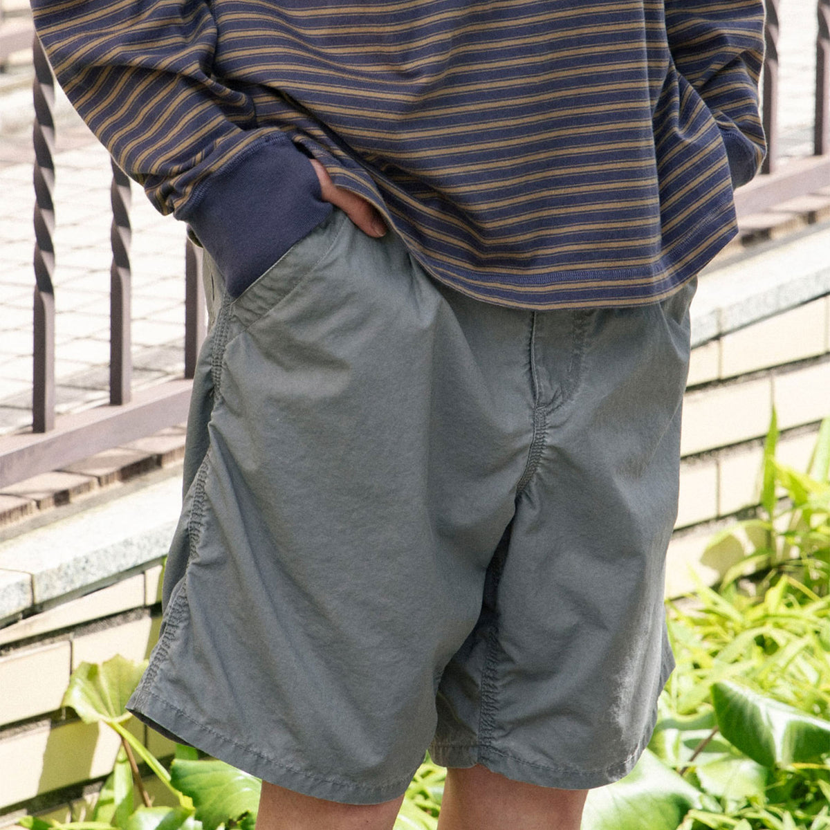 WORKER SHORTS NYLON OXFORD PIGMENT DYE - nonnative (ノンネイティブ