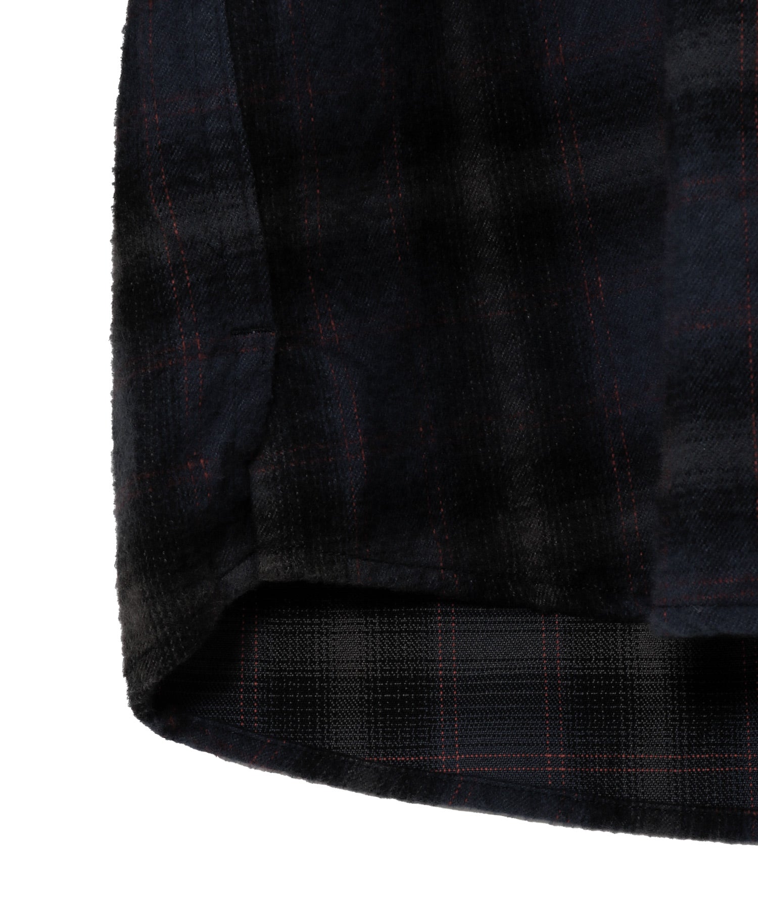 WORKER ZIP SHIRT COTTON FLANNEL OMBRE CHECK
