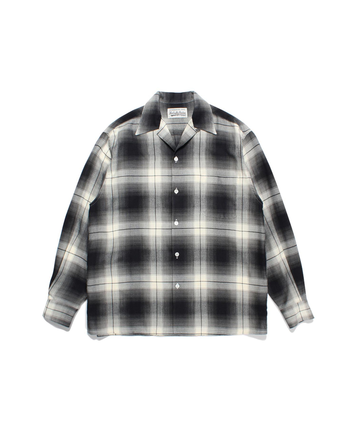 CHECK OPEN COLLAR SHIRT