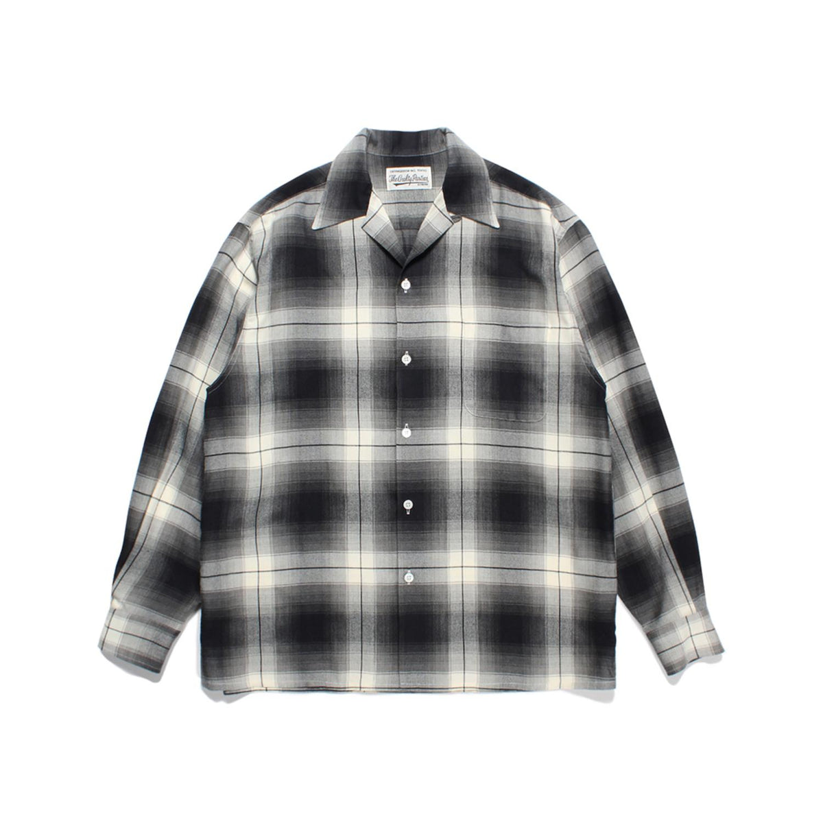 CHECK OPEN COLLAR SHIRT - WACKO MARIA (ワコマリア) - tops