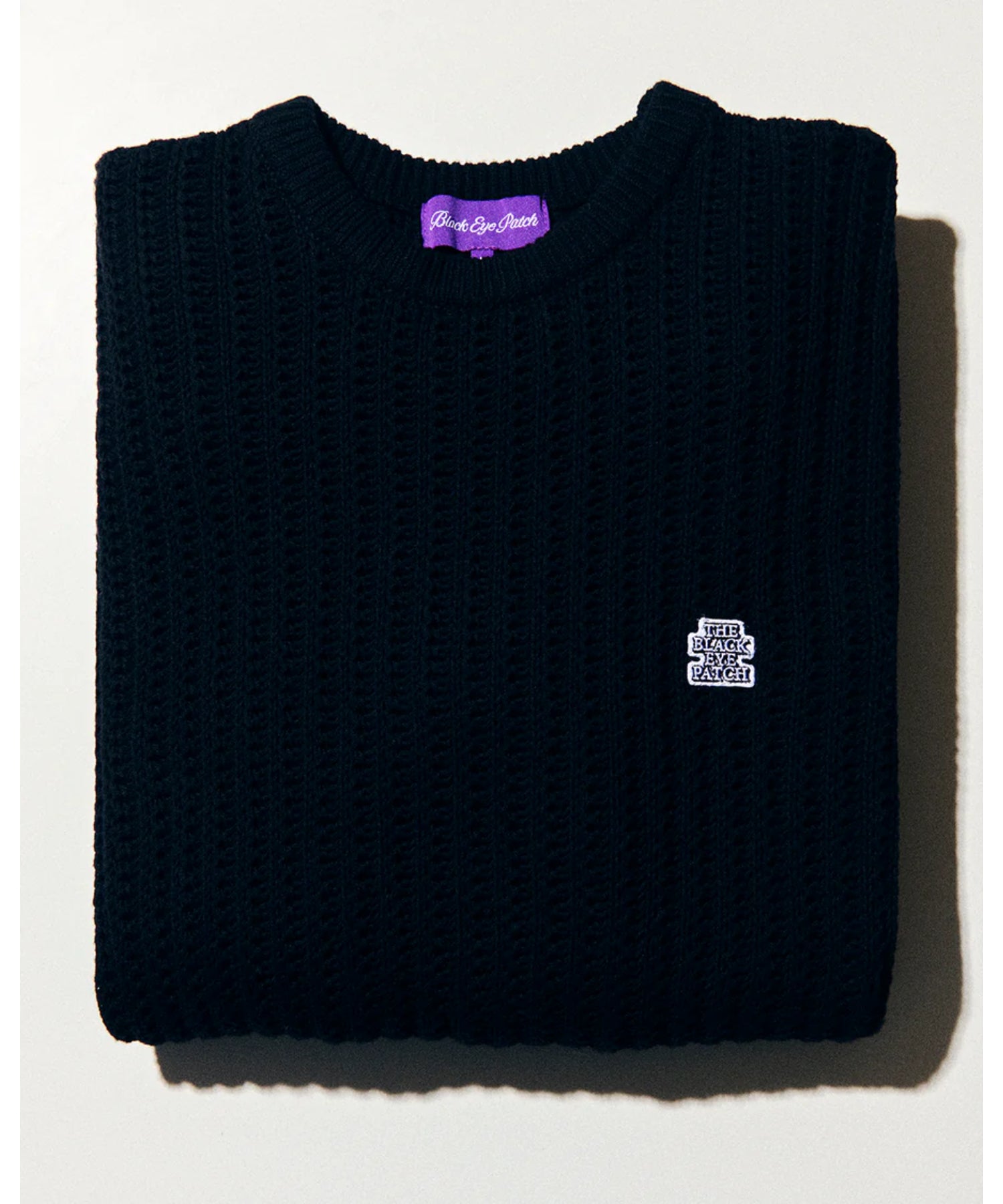 OG LABEL WAFFLE KNITTED CREW