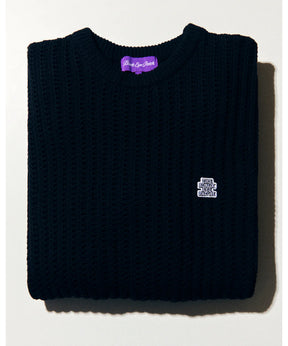 OG LABEL WAFFLE KNITTED CREW