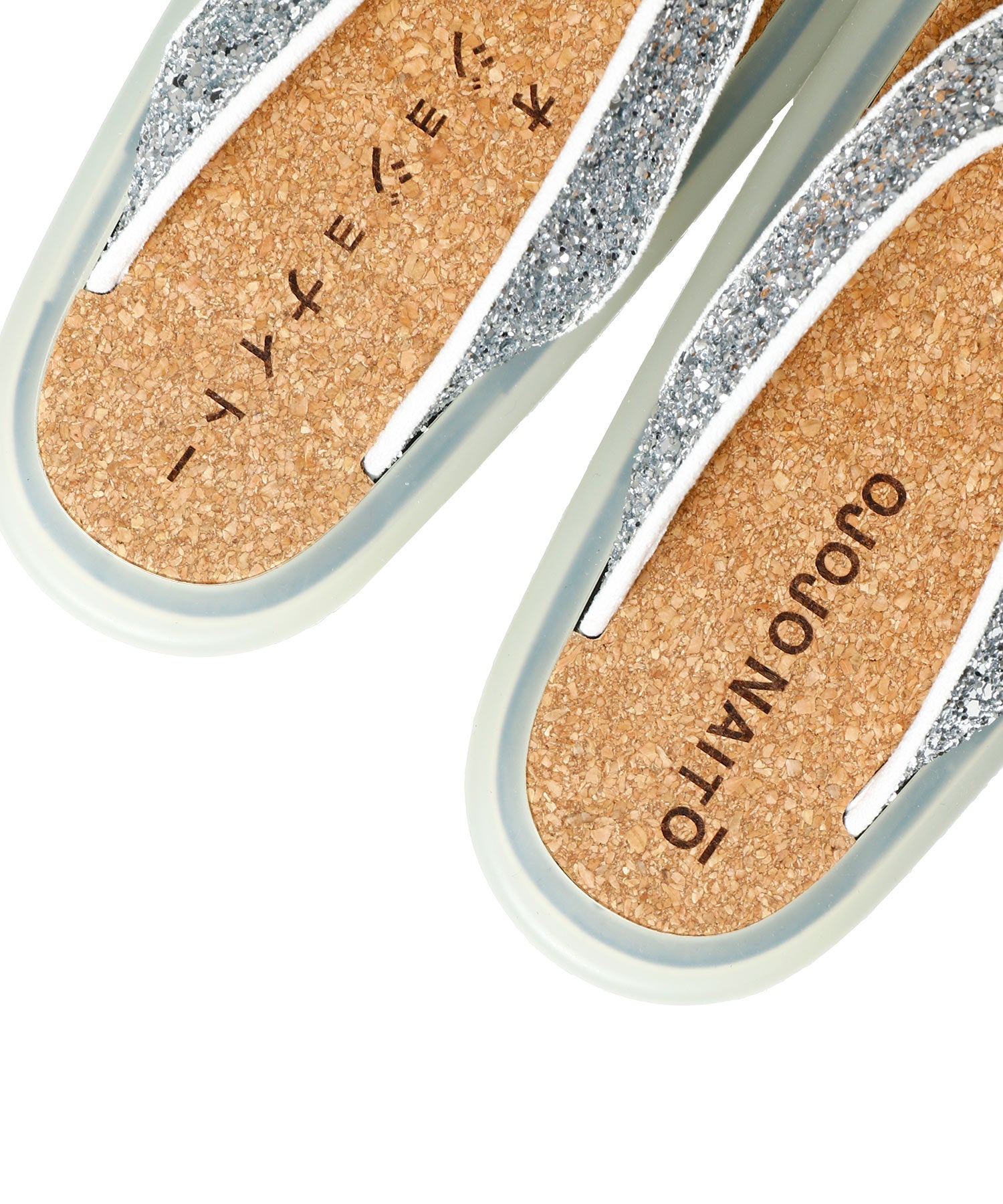OJOJO01 / GLITTER SILVER / CLEAR / CORK_LOGO