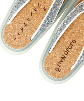 OJOJO01 / GLITTER SILVER / CLEAR / CORK_LOGO