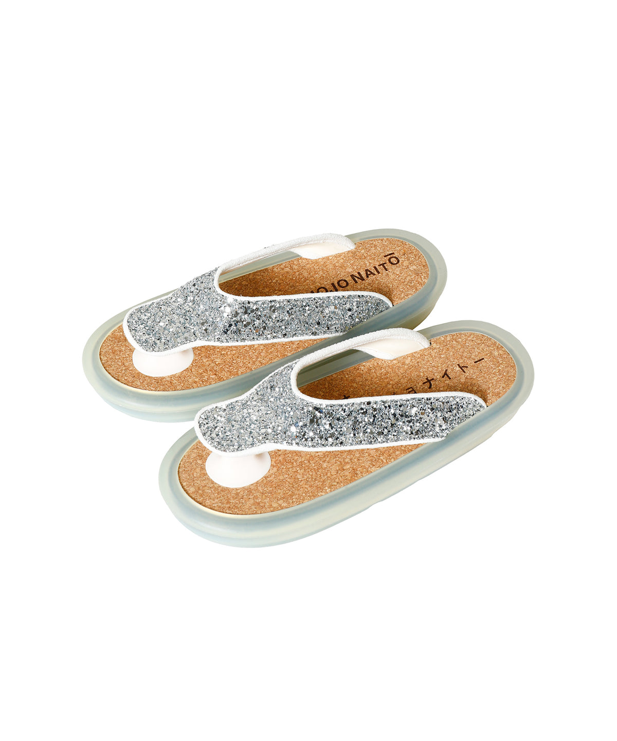 OJOJO01 / GLITTER SILVER / CLEAR / CORK_LOGO