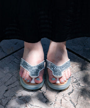 OJOJO01 / GLITTER SILVER / CLEAR / CORK_LOGO