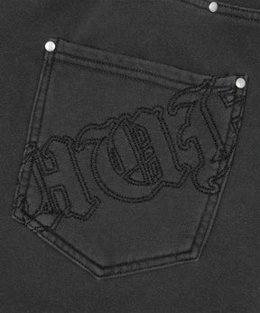 STUDDED 3/4 FLEECE PANT