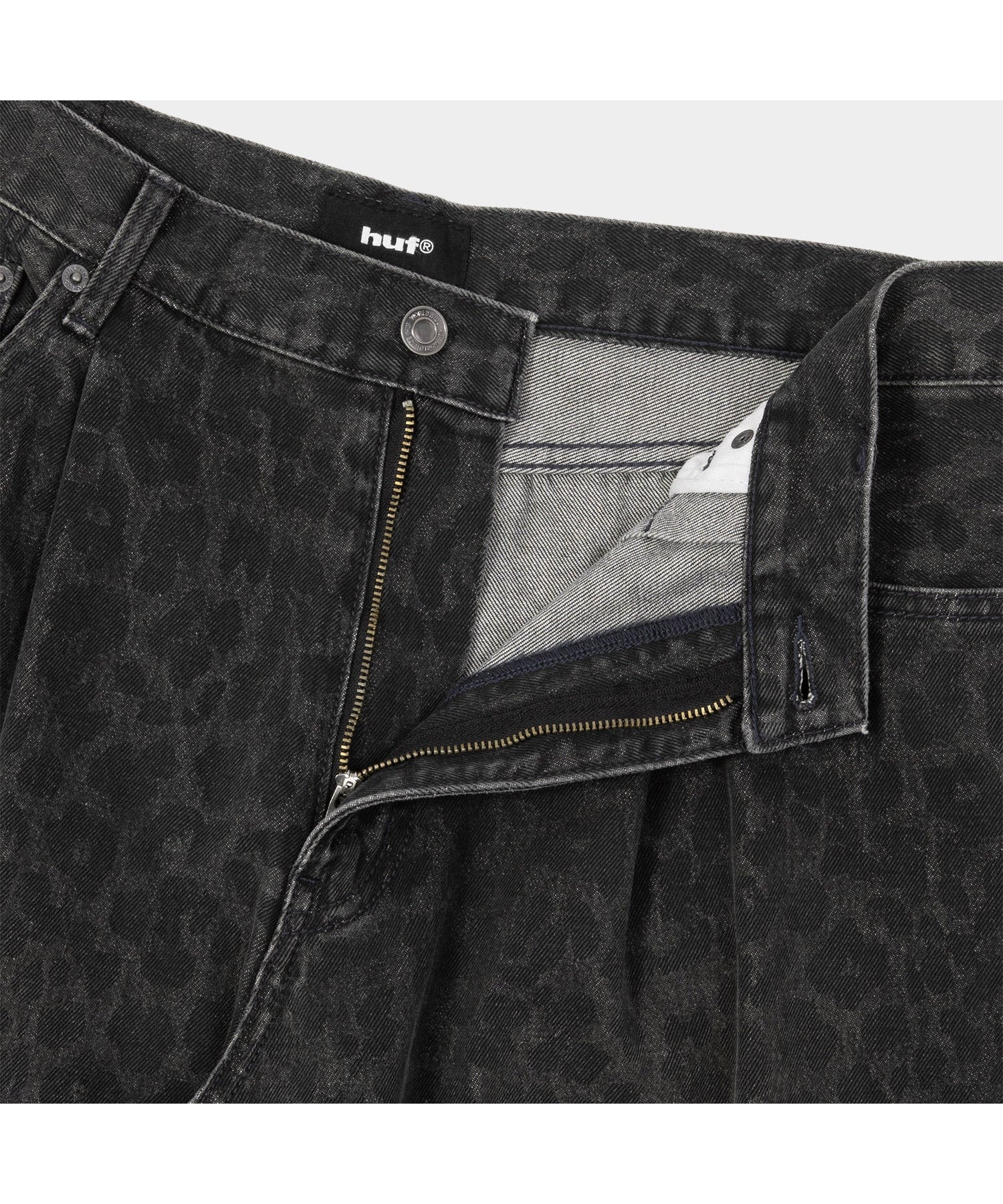 LEOPARD WIDE DENIM PANT