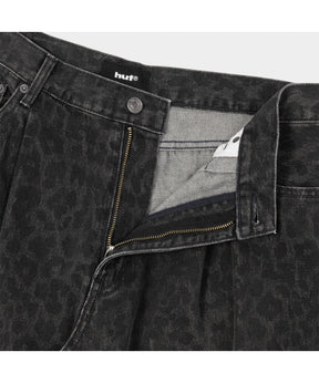 LEOPARD WIDE DENIM PANT