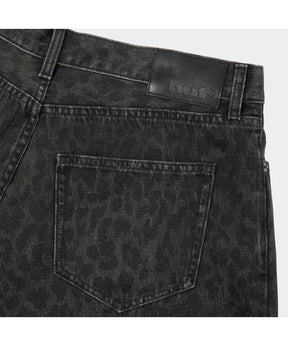 LEOPARD WIDE DENIM PANT