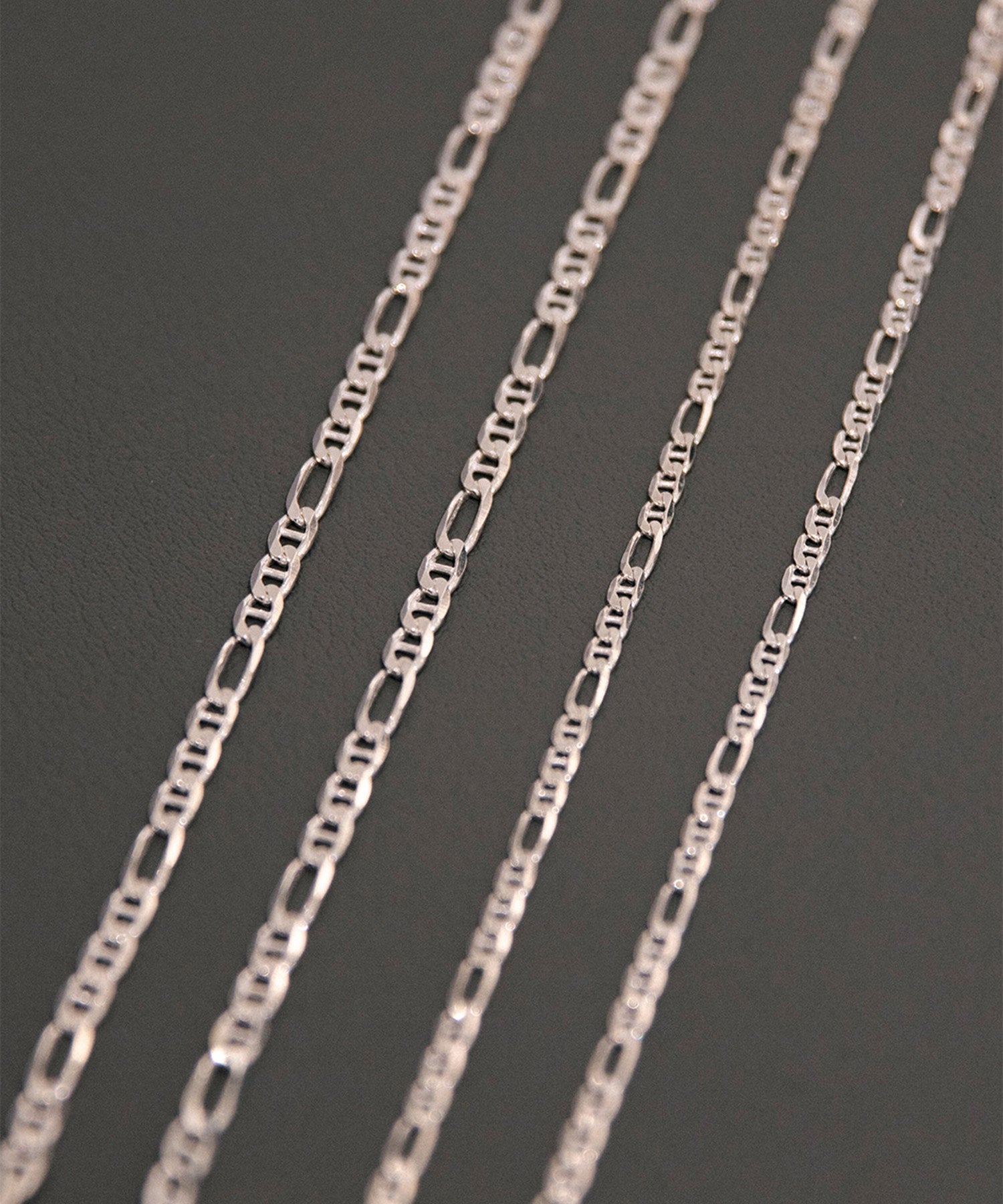 Stud Link Figaro Narrow Chain