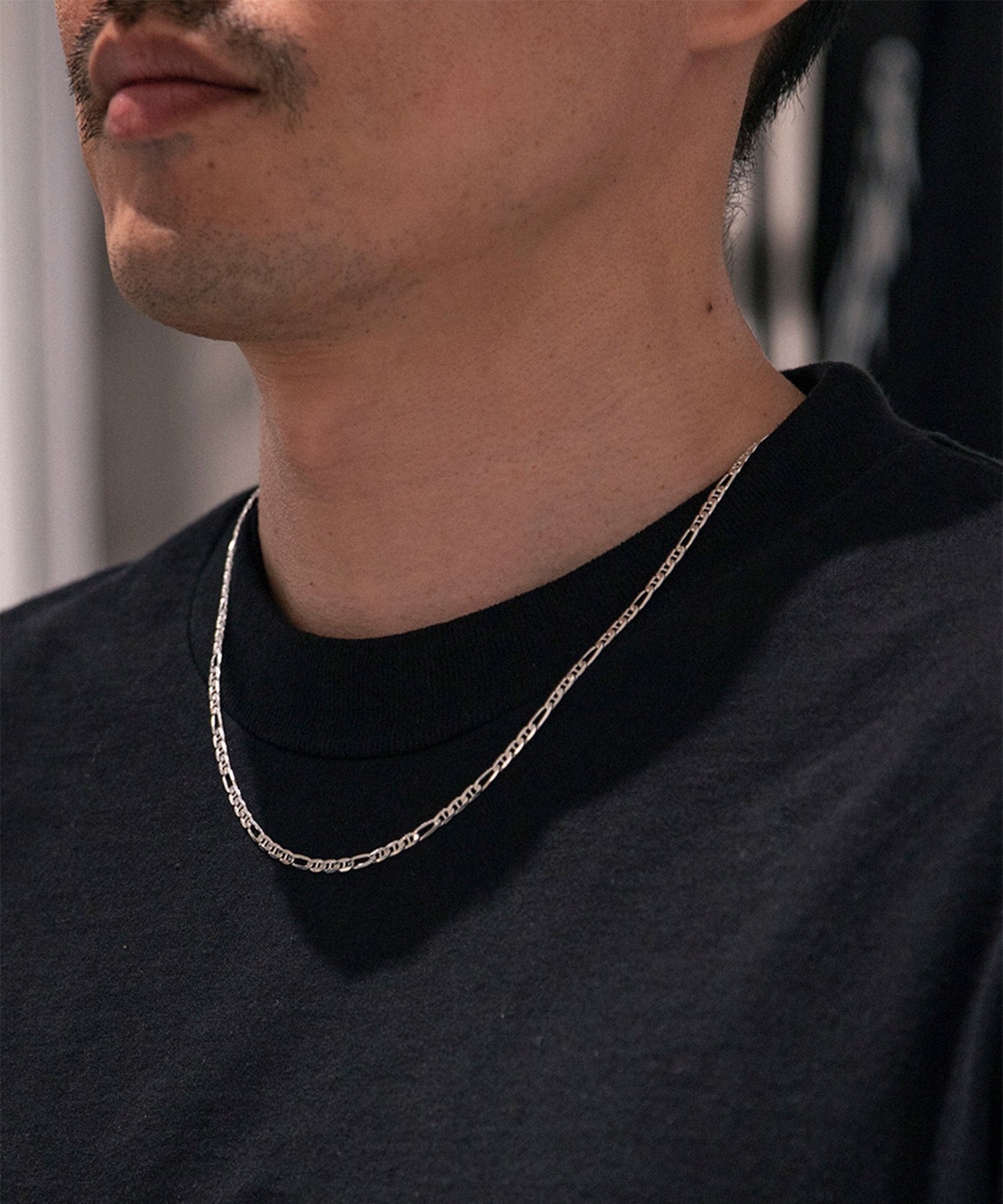 Stud Link Figaro Narrow Chain - ANTIDOTE BUYERS CLUB (アンチドート