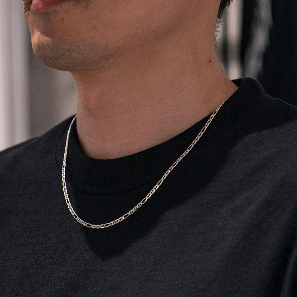 Stud Link Figaro Narrow Chain - ANTIDOTE BUYERS CLUB (アンチドート