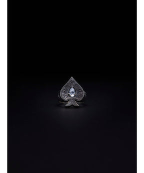 Engraved Spade Ring