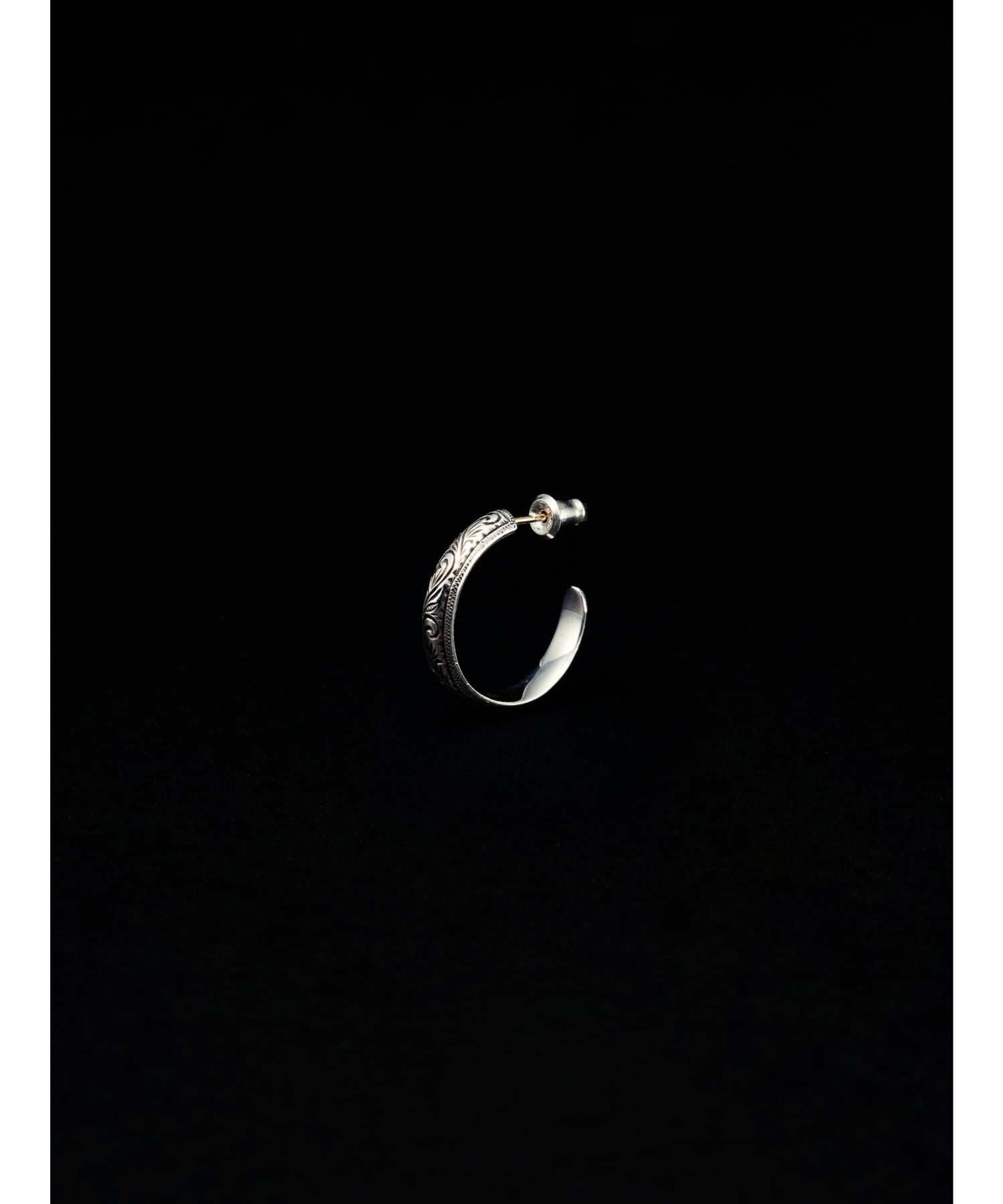 Engraved Hoop Earring (Single)