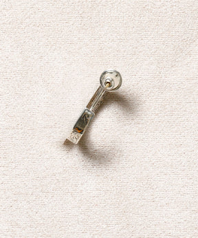 Engraved Triangle Earring (Silver)