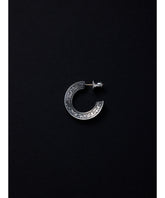 Engraved Triangle Earring (Silver)