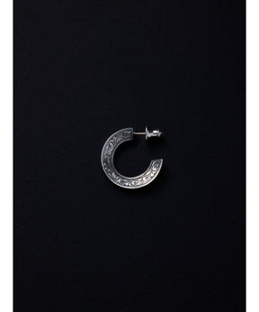 Engraved Triangle Earring (Silver)