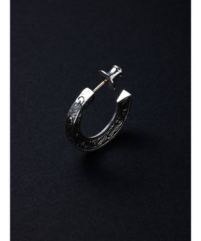 Engraved Triangle Earring (Silver)