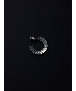 Engraved Triangle Earring (Silver)