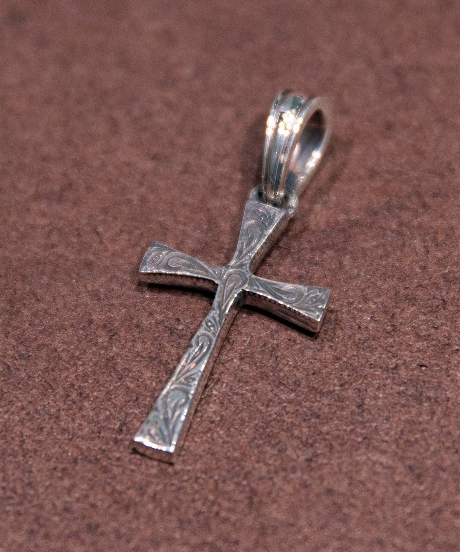 Engraved Tiny Cross Pendant