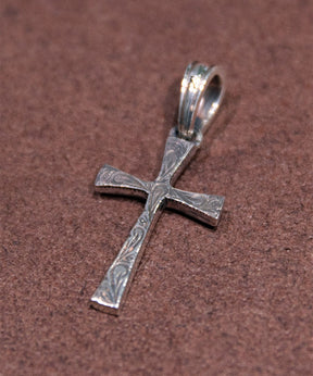 Engraved Tiny Cross Pendant