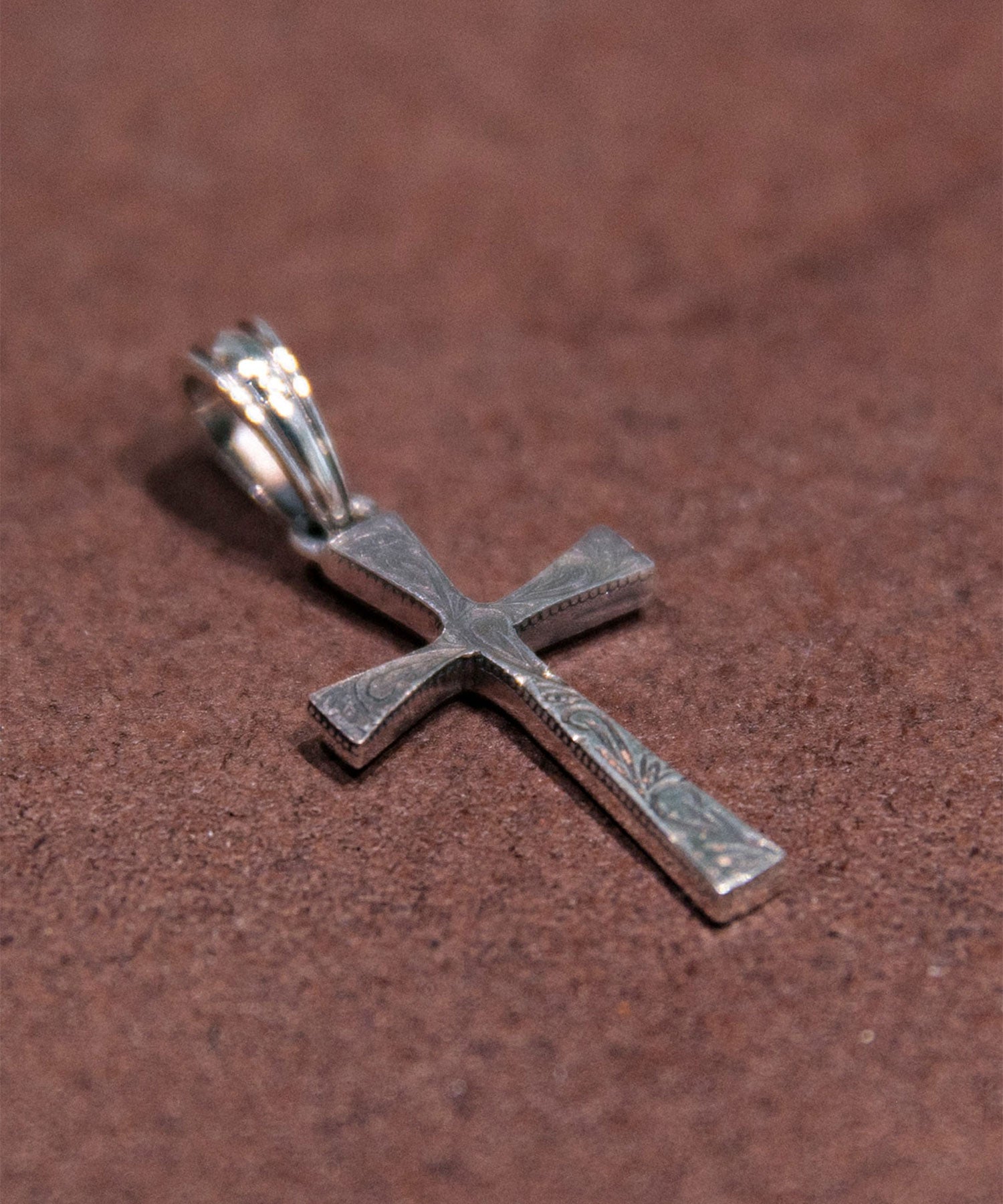 Engraved Tiny Cross Pendant