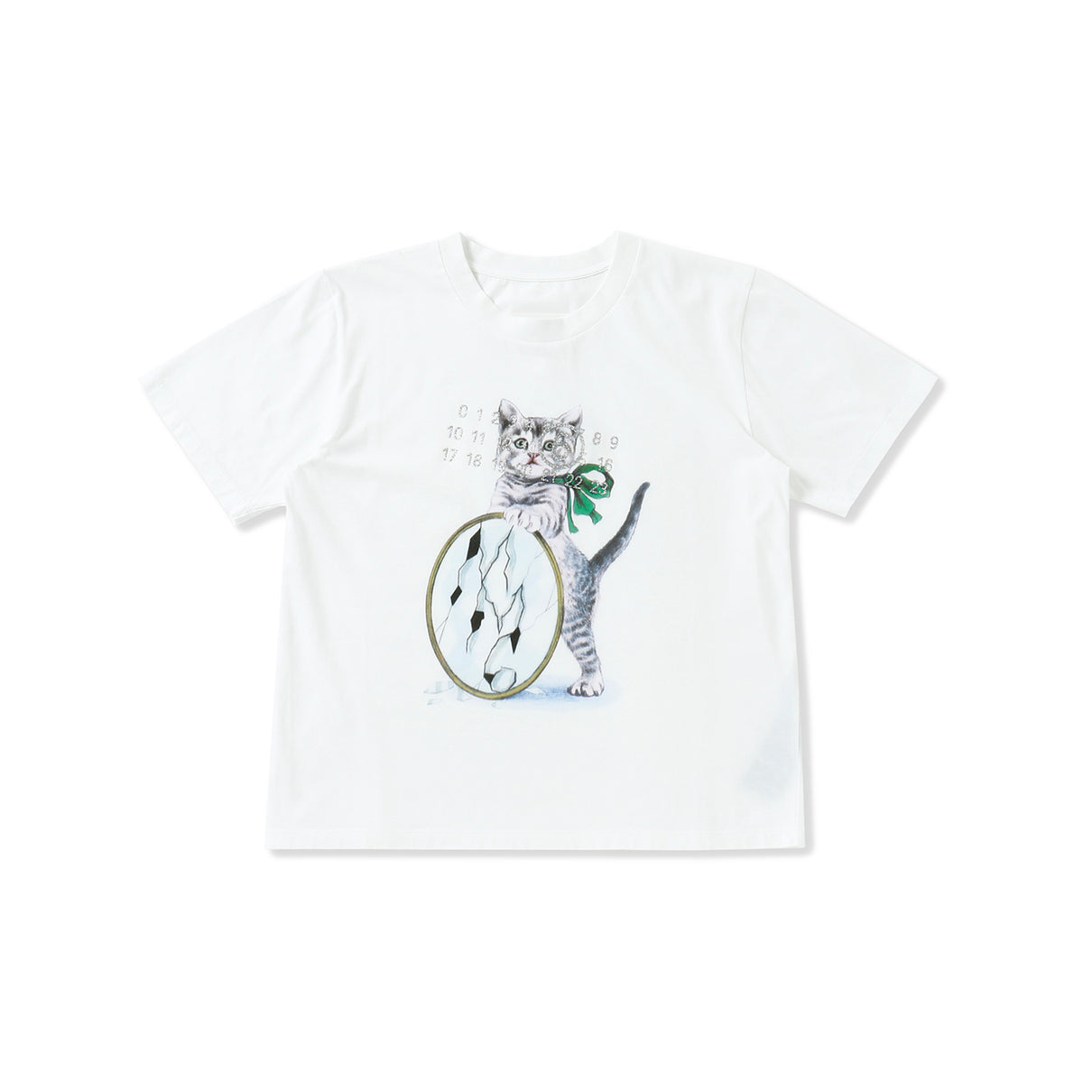 キャット＆グリッター プリントTシャツ - MM6 Maison Margiela 